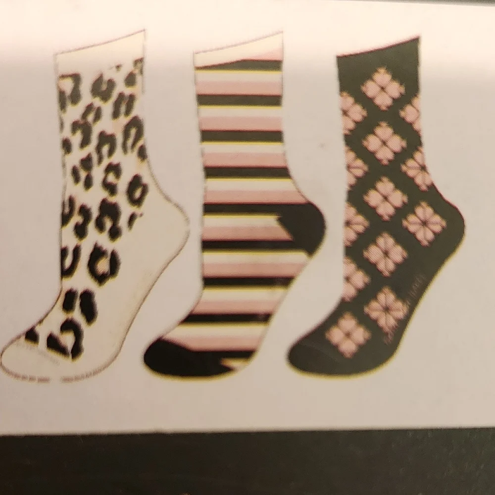 Kate Spade Black and Pink Crew‎ Socks Set NWT